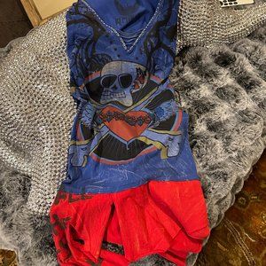 Kimik Dress With Skull and Roses